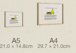 The World Where Chocolate Grew on Trees, both sizes, true relative scale