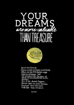 Your Dreams Are More Valuable Than Treasure artwork on its own, unframed