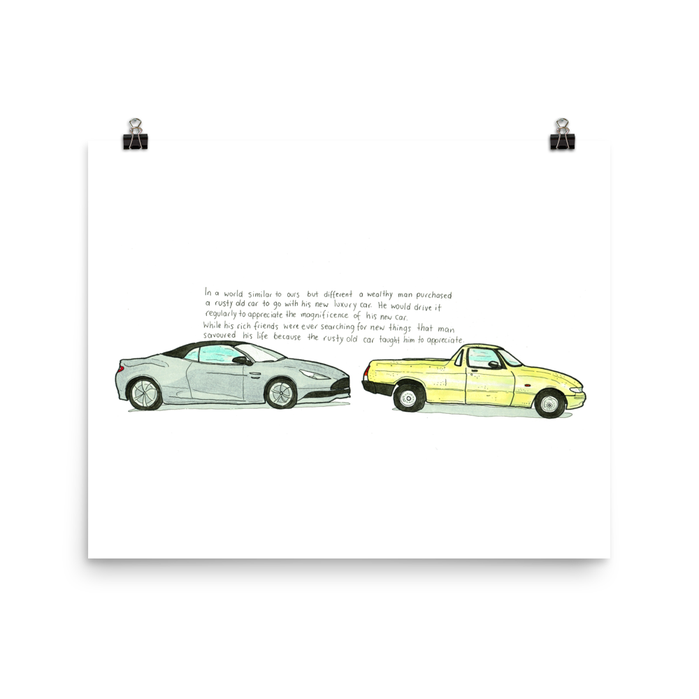 The Luxury Car & Rusty Car